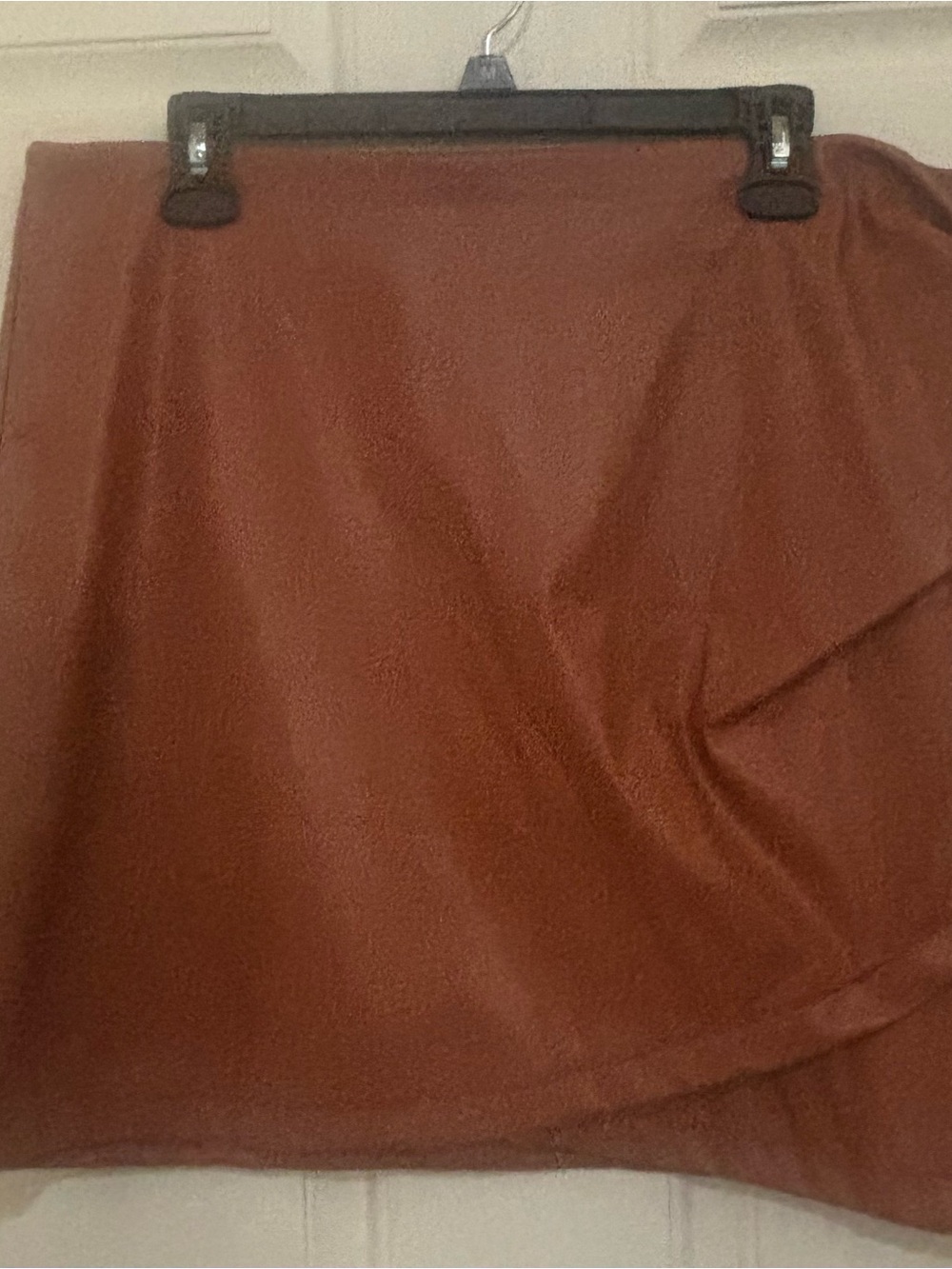 SHEIN Rust Brown Faux Leather Mini Skirt